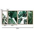 Kit 4 Quadros Para Decoração Plantas Folhas Cozinha Sala