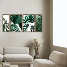 Kit 4 Quadros Para Decoração Plantas Folhas Cozinha Sala