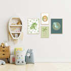 Kit 4 Quadros Para Quarto Infantil Menino Dinossauro Verde