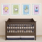 Kit 4 Quadros Quarto Infantil Pequeno Príncipe 24x18cm Moldur