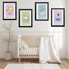 Kit 4 Quadros Quarto Infantil Pequeno Príncipe 45x34cm - Com