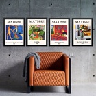 Kit 4 Quadros Vintage Posters Matisse 24x18cm - Com Vidro Mol