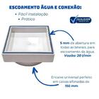 Kit 4 Ralos Oculto 15 X 15 Sistema Drenagem Invisível Seca Pi