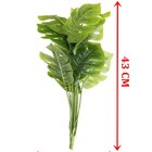 Kit 4 Ramo Planta Artificial Costela De Adão Decoração 43cm