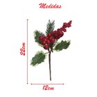 Kit 4 Ramos Artificiais Natalino Romã Decoração De Natal 22cm