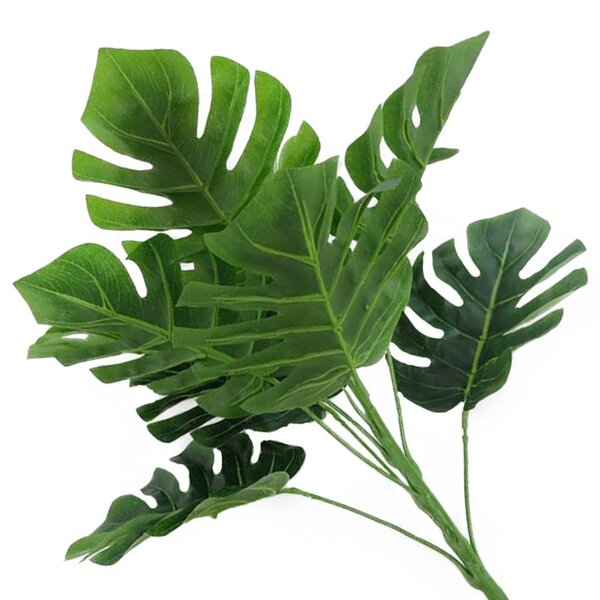 Kit 4 Ramos Costela De Adão Decorativo Artificial Plástico Ve