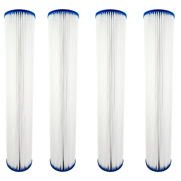 Kit 4 Refil Filtro Agua 20" Plissado Lavável Reutilizável Bra