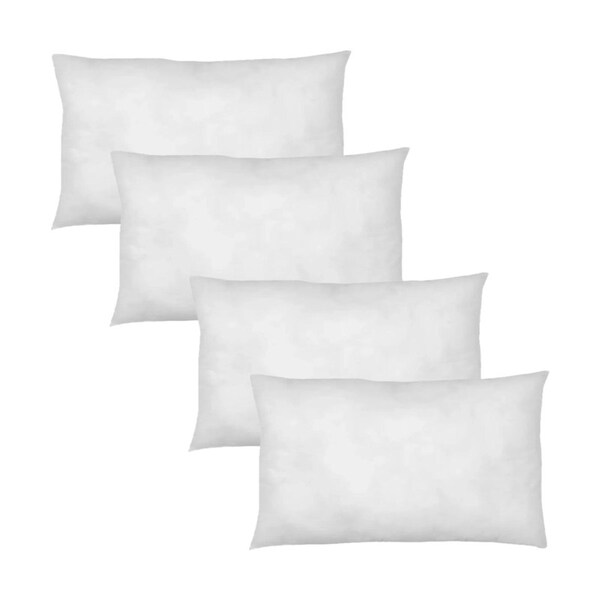 Kit 4 Refis Enchimento Para Almofada Em Fibra Siliconada 50x3