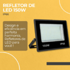 Kit 4 Refletor De Led Externo 150w Branco Quente 3000k Ip66