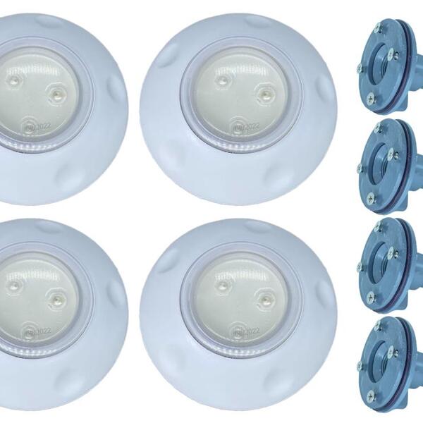 Kit 4 - Refletor Iluminação Led Piscina De Vinil 9w Rgb