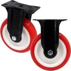 Kit 4 Roda Rodinhas Rodizio Reforçado Anti Risco De 125x32mm