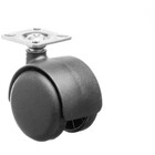 Kit 4 Rodinhas 50mm P/moveis Chapa Preto