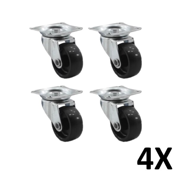 Kit 4 Rodinhas Giratória Rodizio Móveis Pequeno 100kg