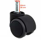 Kit 4 Rodinhas Para Cadeira Ciranda Manicure C/ Bucha - 22mm