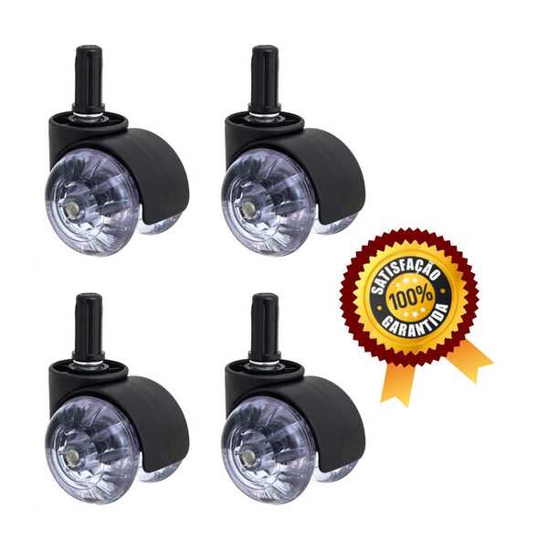 Kit 4 Rodinhas Para Cadeira Ciranda Manicure Gel