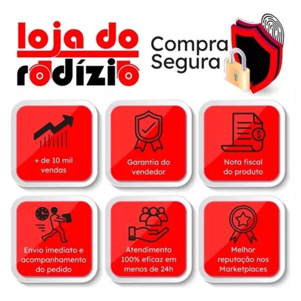 Kit 4 Rodinhas Rodizio 40mm C/bucha - 10mm