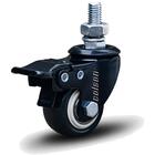 Kit 4 Rodízio Linha Black Parafuso 3/8" 50mm Com Freio 200kg