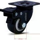 Kit 4 Rodízio Linha Black Placa 41mm Móveis 2 Com Freio 2 Sem