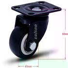 Kit 4 Rodízio Linha Black Placa 41mm Móveis 2 Com Freio 2 Sem