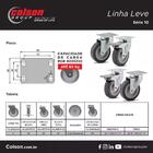 Kit 4 Rodízio Linha Bp Placa 3" 76mm Anti Risco Móveis Com Fr