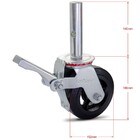 Kit 4 Rodízio Para Andaime Roda De Ferro E Borracha 900 Kg -