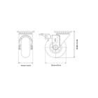 Kit 4 Rodízio Rodinha Dourada Dourado Giratório Móveis Gel Si