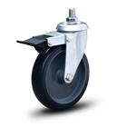 Kit 4 Rodízios Anti Risco Móveis 5" 128mm 300kg Com Freio - C