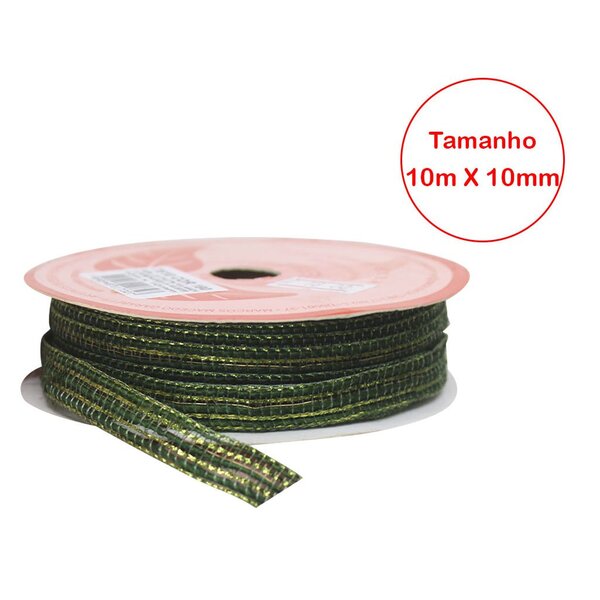 Kit 4 Rolo Fita De Juta Verde Natal Decoração Natalina 10mm X