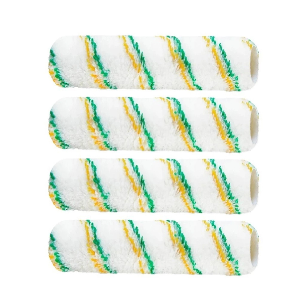 Kit 4 Rolo Pintura Anti Respingo Lã Poliamida 23cm Tigre