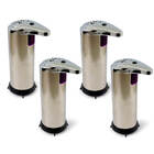 Kit 4 Saboneteira Inox Dispenser De Sabão Liquido Ou Álcool G