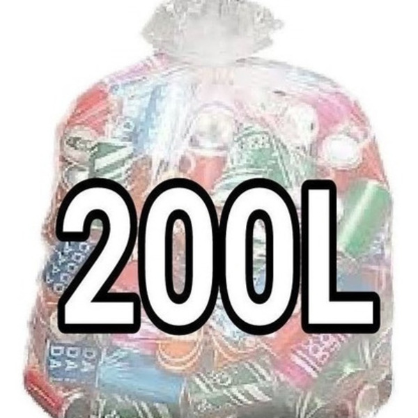 Kit 4 Sacos Lixo Transparente 200l Reforçado 400 Unidades
