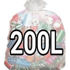 Kit 4 Sacos Lixo Transparente 200l Reforçado 400 Unidades