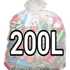 Kit 4 Sacos Lixo Transparente 200l Reforçado 400 Unidades Cin
