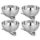 Kit 4 Saladeiras Inox 24cm Acessórios Class Home