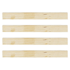 Kit com 4 Sarrafos de Madeira Pinus Natural 5x3x50cm Madeiras Lega