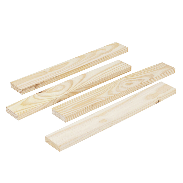 Kit com 4 Sarrafos de Madeira Pinus Natural 7x1,9x50cm Madeiras Lega