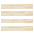Kit com 4 Sarrafos de Madeira Pinus Natural 7x1,9x50cm Madeiras Lega