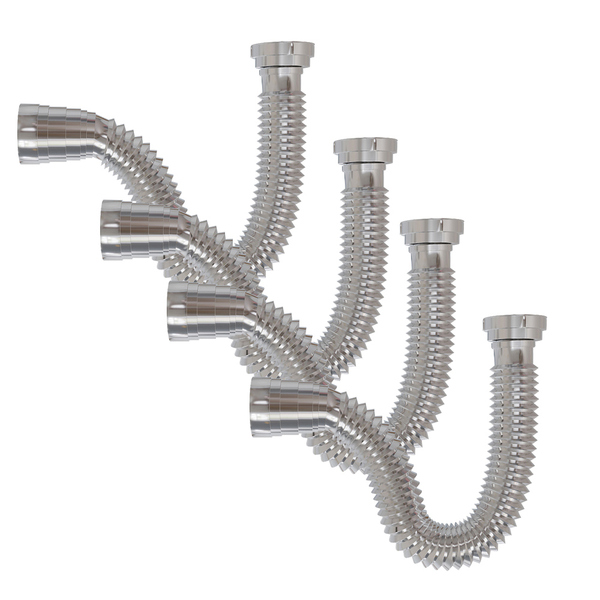 Kit 4 Sifão Click Universal Flexível Cromado Estrela