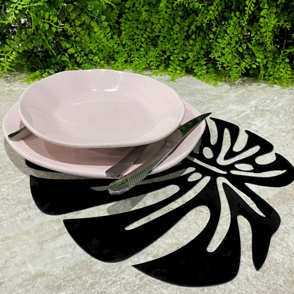 Kit 4 Sousplat Decoração Casa Elegante Mesa Jantar Supla Folh