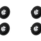 Kit 4 Spot Embutir Ar70 Redondo Preto Recuado - Saveenergy