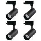 Kit 4 Spot Led Mr16 Para Trilho Eletrificado Preto 110/220v 6