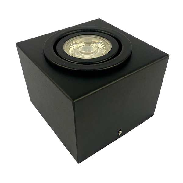 Kit 4 Spot Plafon Sobrepor Box Quadrado Par20 Direcionável Pr