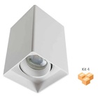 Kit 4 Spot Sobrepor Par20 E27 Branco Ip20