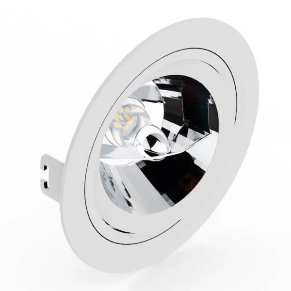 Kit 4 Spots Embutir Ar111 Redondo Branco Face Plana - Saveene