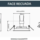 Kit 4 Spots Embutir Mr16 Quadrado Preto Recuado - Saveenergy