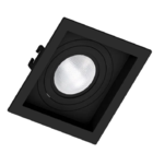 Kit 4 Spots Embutir Par20 Quadrado Preto Recuado - Saveenergy