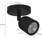 Kit 4 Spots Led Com Canopla 7w 6500k Preto Bivolt