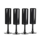 Kit 4 Taças Em Acrílico Preto Moda Do Chef