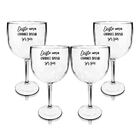 Kit 4 Taças Gin Acrílico Personalizadas - Chance De Ser Gin