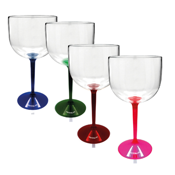 Kit 4 Taças Gin Bicolor Coloridas - 4 Cores - Acrílico Ps Kry